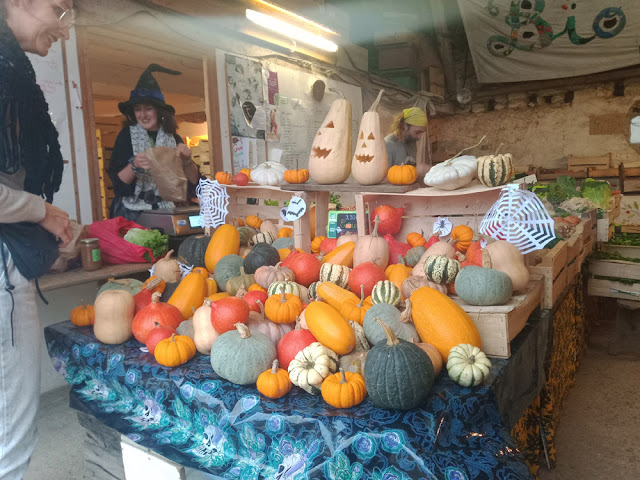 Halloween display at organic farm shop, Indre et Loire, France. Photo by Loire Valley Time Travel.