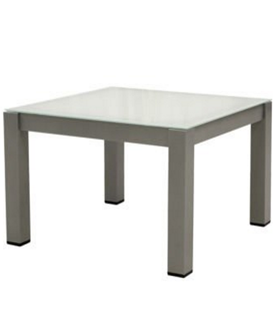 Briza Side Table Tempered Glass Top Aluminium Frame