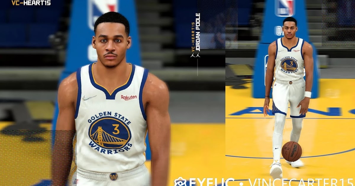 NBA 2K22 Jordan Poole Cyberface update and body model (Playoffs Looks ...