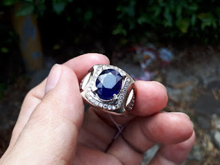 Natural Blue Safir SF019 Biru Solid Indah