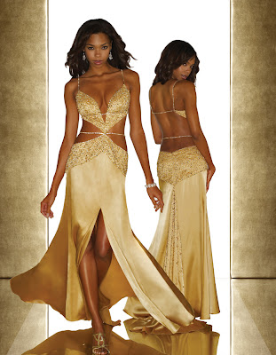 gold wedding dress sexy glamorous