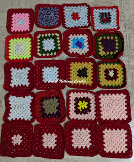 Sweet Nothings Crochet free crochet pattern blog, free crochet pattern for a diamond granny square, photo of the granny square blanket,