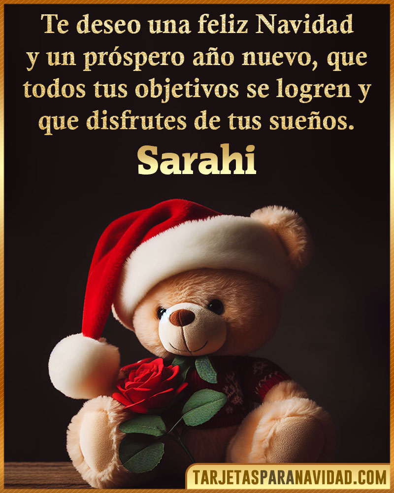 Felicitaciones de Navidad para Sarahi