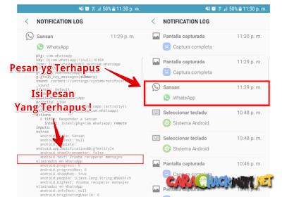 Cara membaca pesan terhapus di Whatsapp pada Android