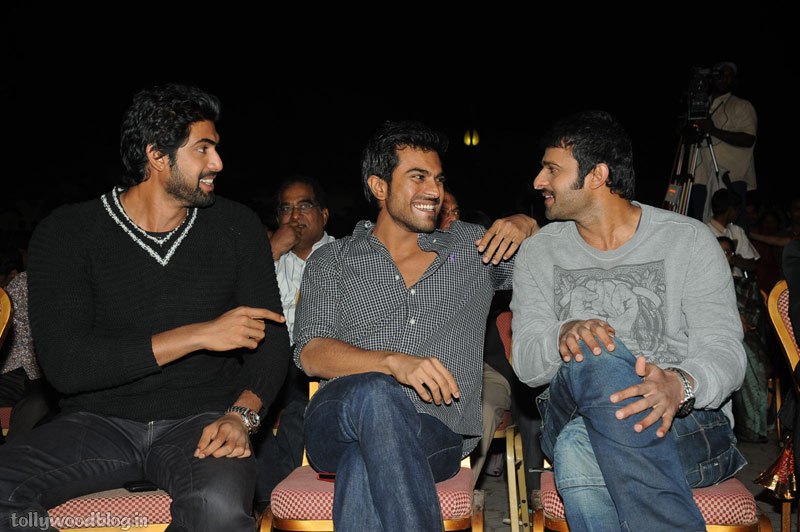 Photos Ram chanran Tej Rana Prabhas  AOD Audio Release cinema gallery