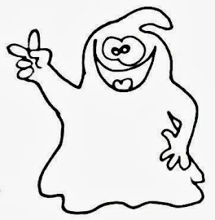 Halloween Ghosts for Coloring, part 1
