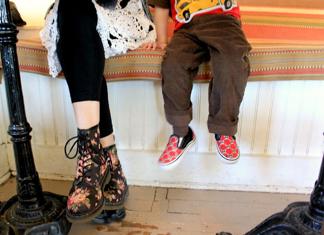 deja fields and son, hudson, of poppyfrock vintage