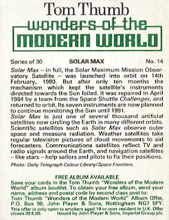1985 Tom Thumb : Wonders of the Modern World #14 - Solar Max