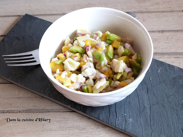 Ceviche de dorade, avocat et mangue