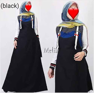 Baju Hijabers Polos Cantik Melia Dress Bahan Ima Platinum