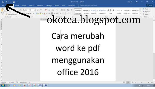 Merubah Word ke Pdf menggunakan Office 2016 - COMET SHARE