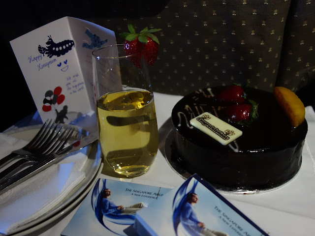 Congratulatory cake from Singapore Airlines