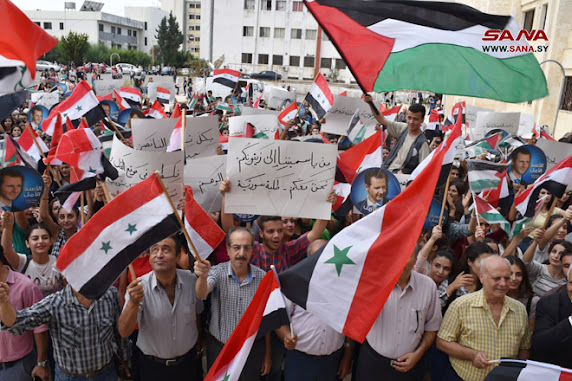 وقفات تضامنية لطلبة سورية في الجامعات والمعاهد دعماً للمقاومة الفلسطينية وطوفان الأقصى