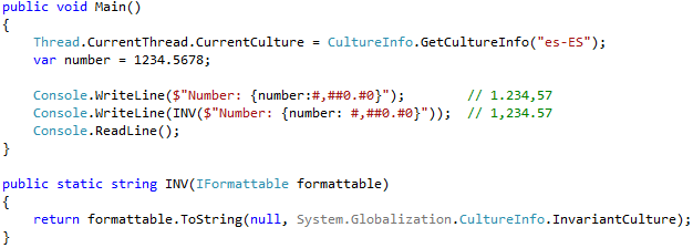 Format using invariant culture