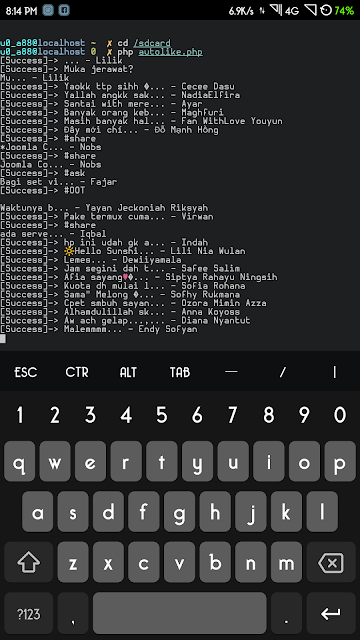 Auto Like Facebook Termux 2018