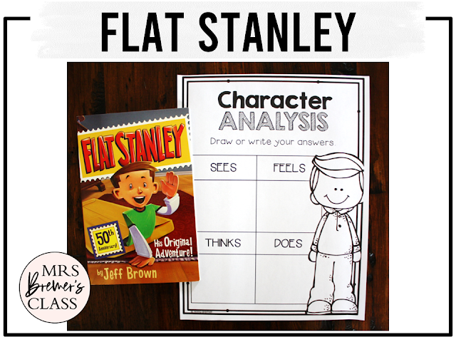 Flat Stanley book activities unit with literacy printables, reading companion worksheets, lesson ideas, comprehension activities for First Grade and Second Grade