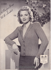 1930s vintage knitting pattern; Penelope; Wm Briggs; mistake rib; jacket; Kwiknit 