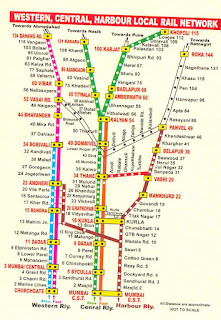 railway map of mumbai Western Central Harbour Railway Map Mumbai Guide