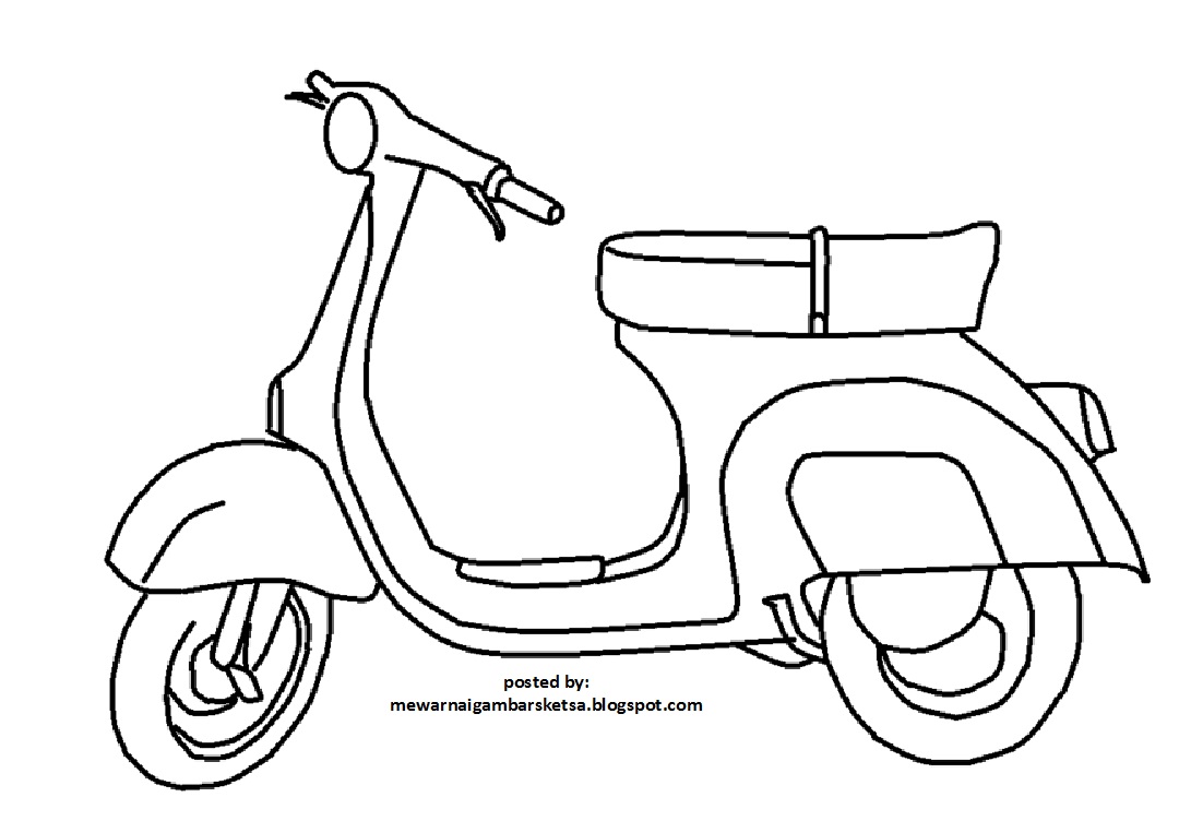 Sketsa Gambar Vespa Garlerisket