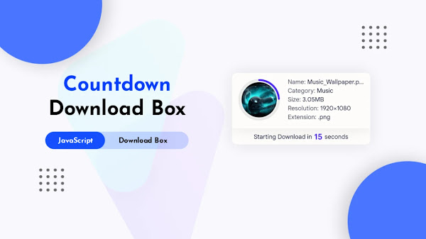 How to make Download Box with Countdown Timer for Blogger