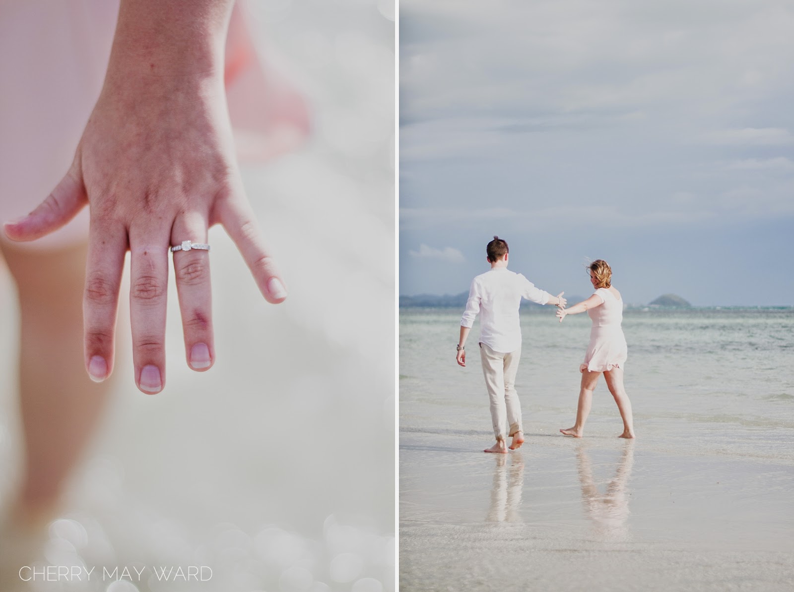 engagement ring Koh Samui, Koh Samui engagement photos, beautiful beach engagement photographs, young couple in love walking on the beach, Thailand engagement, get engaged in Thailand