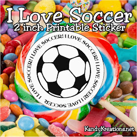 I am so glad that I sent my kids to Challenger British soccer camp this summer! Their love of the game has increased and their pent up energy has decreased. I love the ability soccer has to save my sanitity. And I love sharing my love of soccer with this versatile soccer printable that's perfect for a sticker or cupcake topper for your next soccer party.