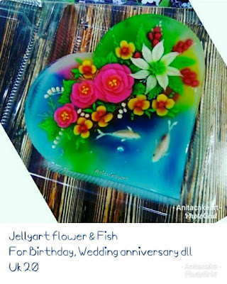 Jelly Art Flower And Fish