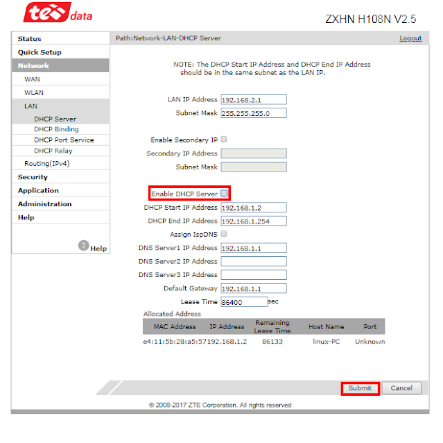 شرح طريقة استخدام راوتر ZXHN H108N V2,5 كا اكسز بوينت