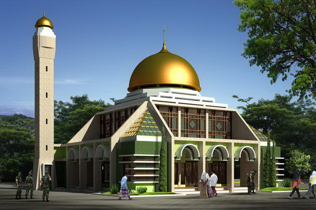 Contoh Gambar Desain Masjid Minimalis Dan Modern  Review 