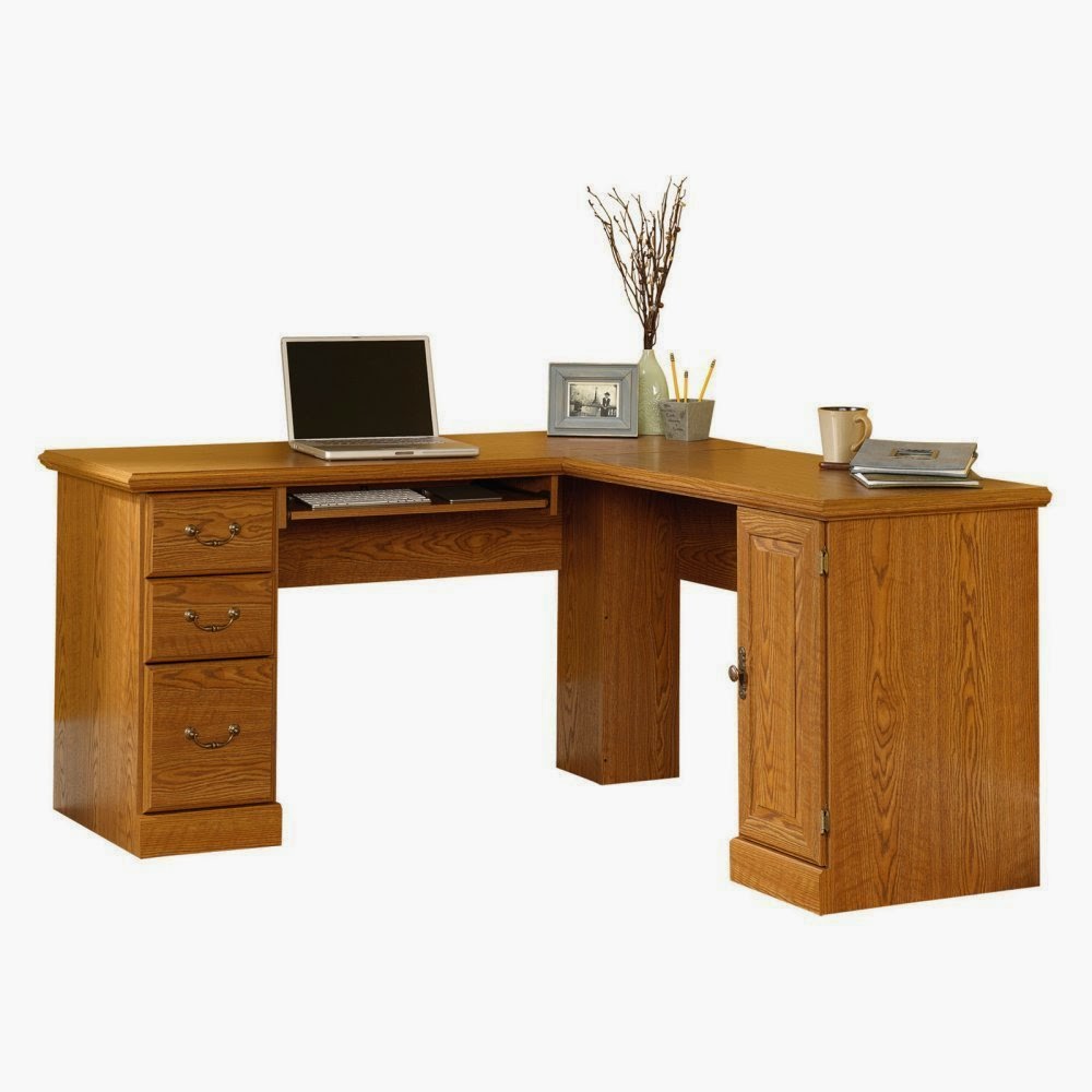 sauder oak corner computer desks