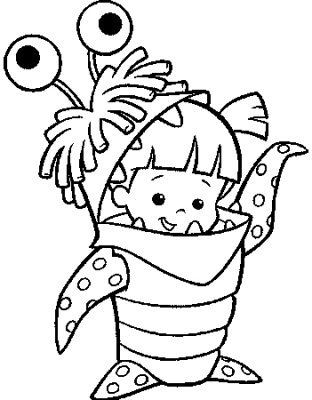 Coloring Pages  Kids on Monster Costume   Kids Coloring Pages    Disney Coloring Pages