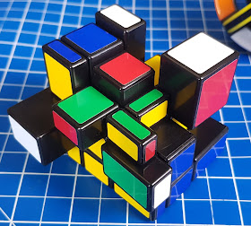 Rubik's Blocks puzzle in action how it turns with different sized blocks