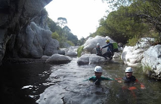 Barranquismo en el Barranco Guadalmina.