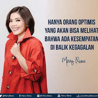 Kata Kata Motivasi Merry Riana tentang optimis