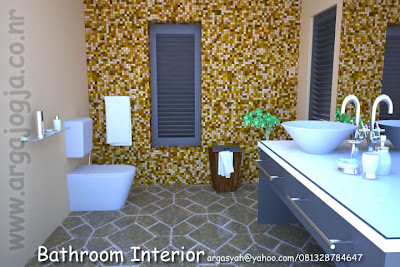 Desain Dinding Kamar Mandi on Sipil Karo Arsitek  Desain Interior Kamar Mandi Kecil Mosaic Style