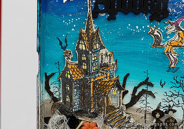 Layers of ink - Halloween Shadow Box Tutorial by Anna-Karin with Tim Holtz stamps and idea-ology