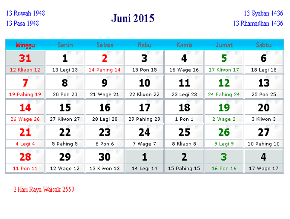 Maulid Nabi Kalender 2015 - Sumpah Pemuda '17