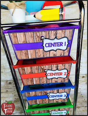 5 Drawer Rolling Cart Labels