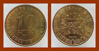 CAS8 CENTRAL AFRICAN STATES 10 FRANCS UNC 2006