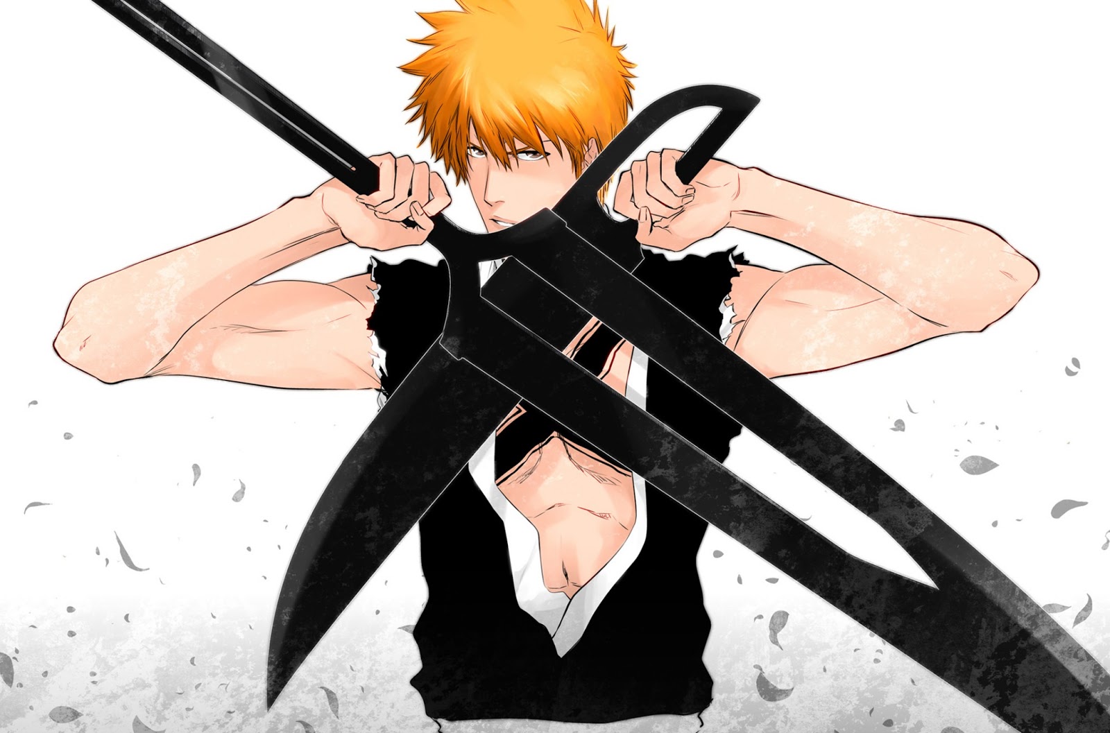 Ichigo Kurosaki New Zanpakuto Anime Dual Sword Bleach HD Wallpaper ...