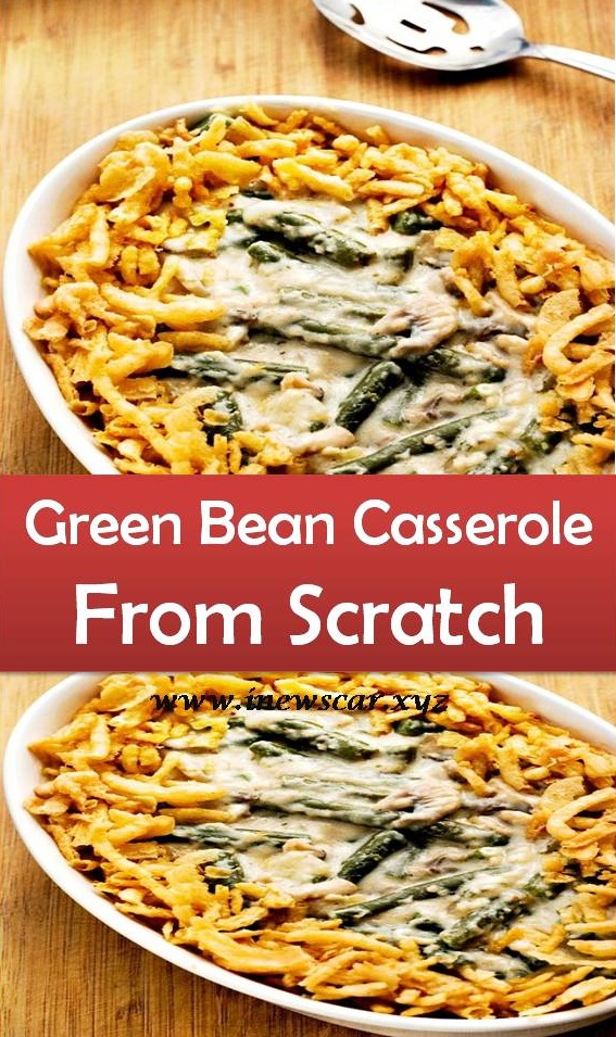The healthiest way to make this creamy and delicious traditional dish. Made with fresh green beans and no cans of cream of soup!