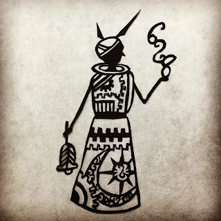 時の精霊の切り絵