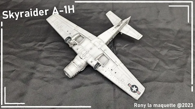 Maquette du A-1H Skyraider de Tamiya au 1/48.