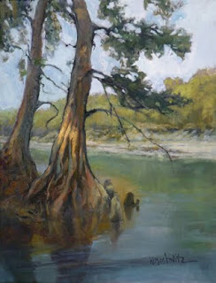 Suwannee River oil painting copyright Nancy Moskovitz