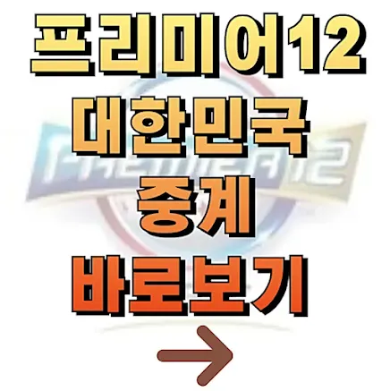 프리미어12 중계보기