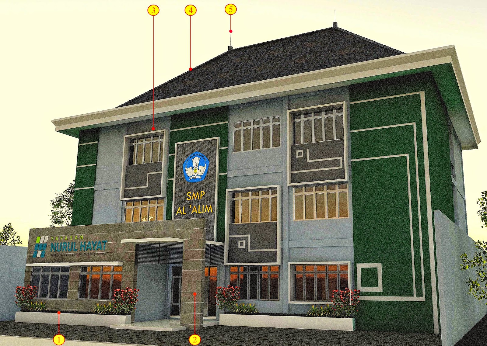  Desain  Gedung Sekolah Modern Nusagates