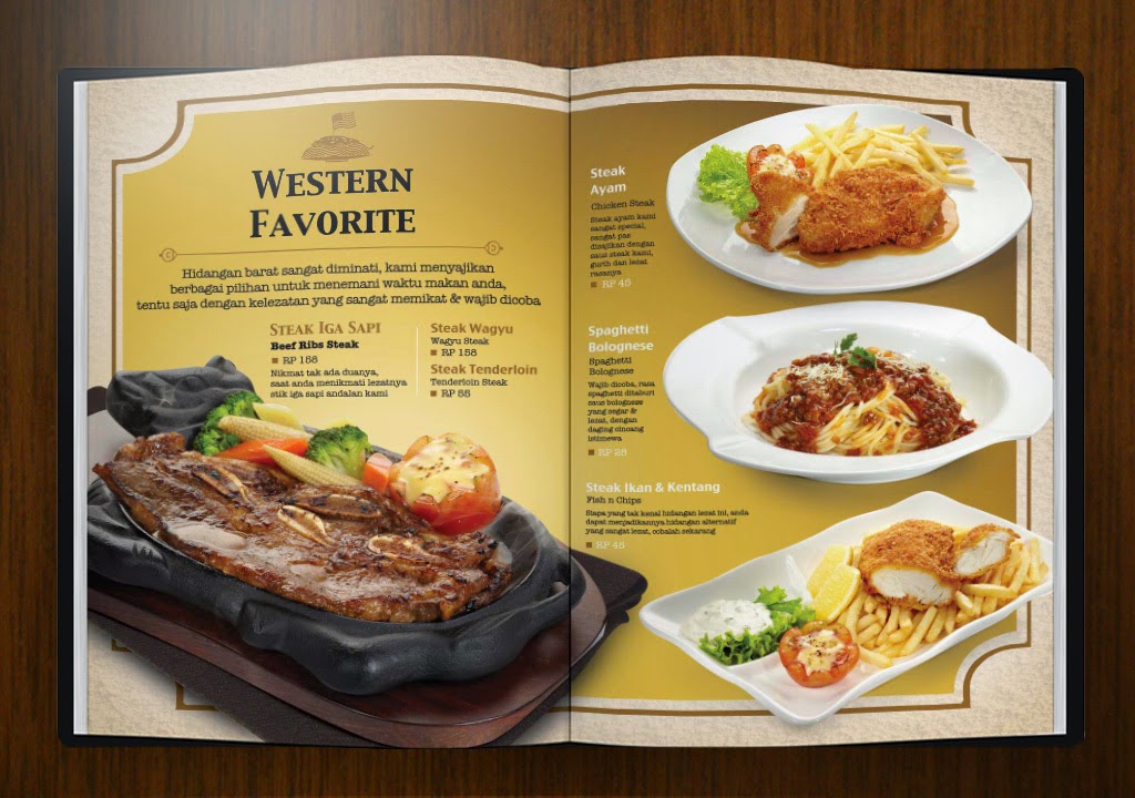 Aneka Design Indonesia Desain  Buku Menu  Restoran yang 