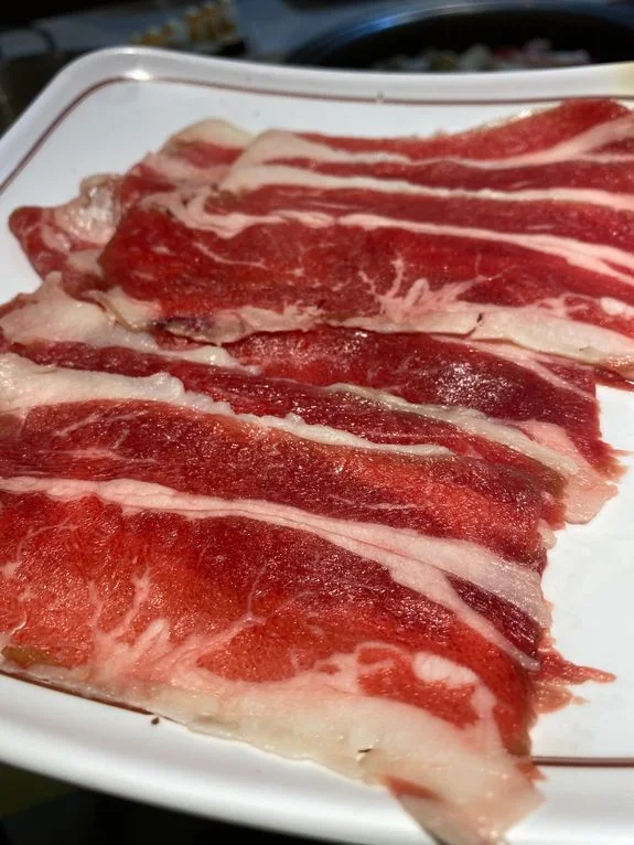 Beef strips at Tong Yang Shabu-Shabu