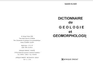 معجم الجيولوجيا والجيومورفولوجيا Dictionnaire de Géologie et Géomorphologie pdf