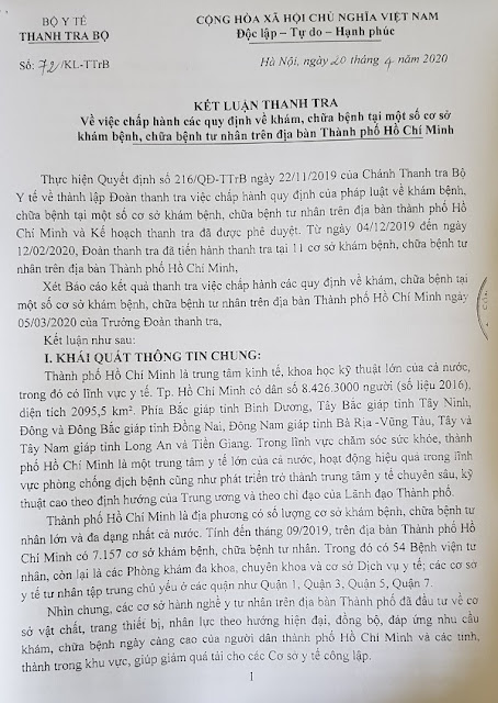 Nhiều sai phạm của phòng khám, bệnh viện tư nhân tại TP.HCM